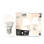 LIFX L3A19LW06E26CA White, A19 Wi-Fi Smart LED Light Bulb, Warm, Dimmable, No Bridge Required, Compatible with Alexa, Hey Google, Apple HomeKit (2 Pack)