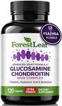 Forest Leaf - Glucosamine & Chondroitin with MSM Complex, Turmeric, Hyaluronic Acid and Bromelain - 120 Capsules - Advanced Triple Strength Joint Support, Muscle & Cartilage Dietary Supplement