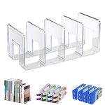 Marte Vanci 4 Slots Acrylic Magazine Holder Desktop File Sorter Organizer Rack Bookshelf Lever Arch Filing Rack Clear Kitchen Wrap Organiser Rack