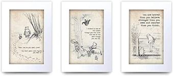 HWC Trading Winnie the Pooh Set of 3 x A4 Unframed Printed Quote Nursery Print Baby Shower Room Gifts New Born Bedroom Gift Print Photo Picture Display