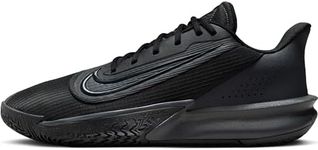 NIKE Men's Precision VII Basketball Shoe, Black Anthracite, 12 US