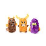 ZippyPaws Squeakie Buddies - 3-Pack, Beaver, Moose, Walrus