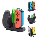 FastSnail Controller Charger Compatible with Nintendo Switch/Switch OLED, Charging Dock Station for Joypad and Controller with Charger Cable (Black)