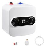 Sararoom 1500W Electric Water Heater, 220V Mini Under Sink Water Heater with LCD Display and Temperature Knob, Instant Water Tap with 10L Water Tank for Kitchen, Lounge, Bathroom, UK Plug