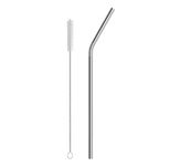 HUNCHA Metal Straws Stainless Steel Straws 10.5" Drinking Straws Reusable, Perfect for Cocktail, Cleaning Brush for 20/30 Oz Perfect for Yeti, Trail, Tumblers, Bars(1 Bend | 1 Brush)