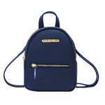 ASTIR COLLEEN Vegan Leather Women/Girls Sling Bag Cum Backpack (Flat-Zip) (Blue)