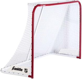 Franklin Sports NHL Street Hockey Goal - Quikset Official Size Regulation Steel Street + Roller Hockey Net Set with Shooting Board - 72" x 48"