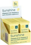 FX CHOCOLATE Sunshine - Vitamin D Sugar Free Chocolate for Mood, Immune & Bone Support - 2000 IU D3 with Vitamin K, Keto (30 Pieces)