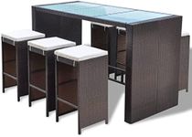 vidaXL 7 Piece Outdoor Garden Bar S