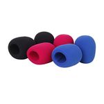 2 Pcs Studio Microphone Foam Mic Shield Cover Black