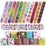 25 Pcs Slap Bracelets Bulk, Snap Bracelets Slap Bands Slap Wrist Bands for Kids Boys Girls Birthday Party Halloween Favors, Kid Prizes Loot Bag Goodie Bags Items Pinata Fillers Treat Gift Toys