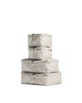 ANTLER - Compression Packing Cubes, Set of 4 Essential Packing Cubes for Suitcases and Backpacks - Holiday, Travel & Accessories Organiser, Easy Clothes and Shoe Storage - Taupe