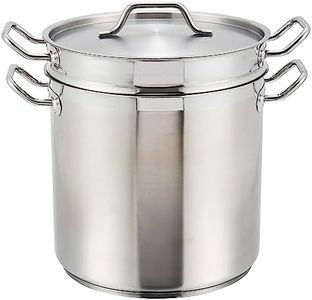 Winware Stainless 8 Quart Double Boiler with Cover