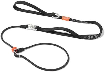 Slip Lead Dog Leash with Double Handles | Reflective Dog Training Leash with 360° Swivel Anti-Tangle | Heavy-Duty Leash and Collar for Large Medium and Small Dogs No-Pull Walking (6FT, Black)