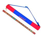 Sarfuddin Flutes A Natural Base 23 Inches Right Hand Oil Treated Fry Bamboo Flute Bansuri With Carry Bag