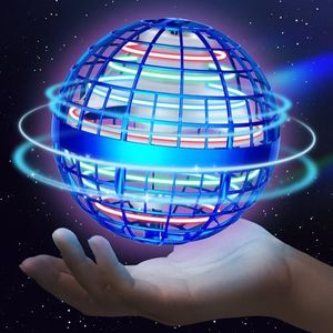 Sosuy 2026 Flying Orb Ball for Kids, Magical Hover Galaxy Cosmic Boomerang Space Floating Mini Hand Rotating Drone Stocking Stuffer Xmas Toys for Boys Girls Teen Age 6 7 8 9 10+ Blue