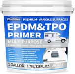 Wadities EPDM and TPO Primer White, Multi-Purpose RV Roof Primer, Use on Rubber, Wood, Fiberglass, Concrete, Metal, High-Performance Basecoat for RV, Camper and Trailer Roof Protection - 1 Gallon