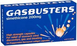 Gasbusters Simethicone 100 mg Peppermint Flavoured Softgel 24 Capsules