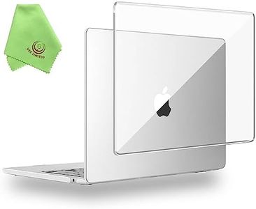 UESWILL Compatible with 2023 2024 MacBook Air 15 inch M2 M3 Case Model A2941 A3114, with 15.3" Liquid Retina Display, Glossy See Through Crystal Clear Case Cover + Microfiber Cloth, Transparent
