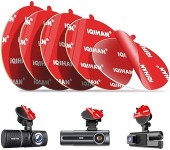 5pcs Sticky Adhesive Pad for Dash Cam Mount, Double-Sided Strong Mounting Tape Circle Sticker Replacement for Car Windshield Dashcam Windscreen Window Glass Suction Cup Camera Holder (63mm/ 2.48")