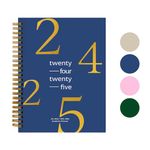 Riley's Planner 2024-2025 Academic Year, 18-Month Floating Weekly Planner - Modern Weekly & Monthly Agenda Planner, Soft-Touch Cover, Notes Pages, Twin-Wire Binding (21 x 15 cm, Blue)