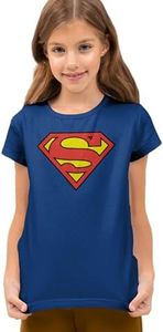 Popfunk Superman Logo Youth T Shirt (X-Large) Royal Blue