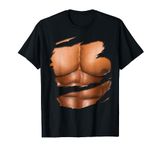 Fake Muscle Under Clothes Shirt Chest Six Pack Abs T-Shirt T-Shirt