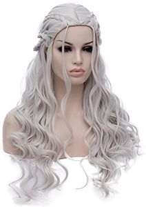 Mildiso Game of Thrones Cosplay Wig Women's Daenerys Targaryen Braids Braided Long Curls Wavy Wigs Hair Wig DE014B