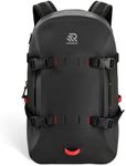 RIVONOVA Airtight Waterproof Backpack 30L, Floating Dry Bag with Resin Zipper, IPX7 Gear Protection Large Capacity for Men, Kayaking, Paddle Boarding, Fishing, Travel, Surfing, Work, Outdoor Black