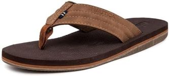 Nautica Men's Flip Flop, Beach Sandal, Boat Slide, Water Slippers, Tan-clarkson, 7