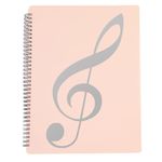 MUROAD A4 Sheet Music Folder, Sheet Music Holder Allow Annotations, Eliminate Glare, 60 Pages Spiral Sheet Music Binder Organizer, Sheet Music Storage,Pink