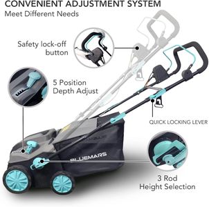 Bluemars 2000W Electric Lawn Scarifier – Powerful Garden Aerator