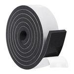 Foam Weather Stripping Adhesive 2 Inch Wide X 3/8 Inch Thick, Door Jamb Weather Seal Neoprene Window Foam Tape Outdoor Car Weather Stripping Roll, Total 6.5 Feet Long