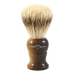 Edwin Jagger 1EJ282 Medium Super Badger Shaving Brush, Imitation Light Horn for use with Shaving Cream or Soap for Men