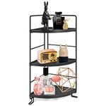 3 Tier Spice Rack Standing Rack, PAFISH Bathroom Countertop Storage Shelf Cosmetic Organizer Holder Kitchen Spice Rack，Multi-Functional Acrylic Organizer in Vanity Dresser Bathroom and More-Rectangle