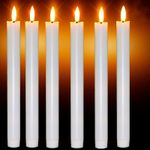 Flameless White Taper Candles with 