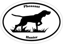 WickedGoodz Pointing Dog Pheasant Vinyl Decal - Upland Bumper Sticker - Perfect Hunting Outdoor Gift