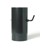 Pennine 4" 250mm Pipe with Damper Vitreous Enamelled Stove Flue Pipe for Wood.