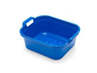 Addis 517951 Large Rectangular 10 Litre Washing Up Bowl with Handles, Cobalt Blue, 39 x 32 x 14 cm