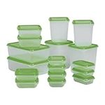 IKEA PRUTA BPA FREE FOOD CONTAINER, SET OF 17, MICROWAVE,FREEZER,DISHWASHER-SAFE ;from#bestshop201314