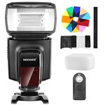 Neewer TT560 Flash Speedlite Kit with 12 Colour Filters and IR Wireless Remote Control for Canon Nikon Panasonic Olympus Camera and Other DSLR Cameras, Hard Diffuser