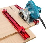RUITOOL Adjustable Cutting Machine Base Guide for 13³⁄₈" (340mm) Saw Base, Aluminum Alloy Circular Saw Guide Rail for Precise, Straight, and Safer Cuts – Ideal for Woodworking & DIY Projects