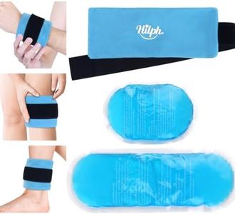 Hilph Cuscinetti refrigeranti in gel con chiusura, riutilizzabili, Impacchi di ghiaccio per lesioni, per terapia termica e fredda, per il raffreddamento, multifunzionale, per il gelato