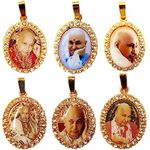 MAPLE Guruji Swaroop Pendant Oval Golden Metal Photo Locket for Neck For Men, Women and Kids (3)