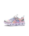 Skechers Heart Lights Rainbow Lux Sneaker, Silver & Multi Sparkle Mesh/Multi Trim, 13 UK