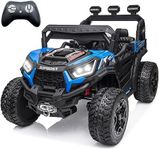 sopbost Ride On Car with Remote Control 24V 9AH 4WD Electric Car for Kids 4x4 Off-Road Quad Buggy UTV Battery Powered Ride On Toys for Toddlers, Blue