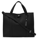 Miraggio Women's Grace Tote Bag With Detachable Sling Strap, Black