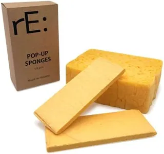 rE: Pop Up Sponges (10Pk) for dishwashing - Made from Vegetable Cellulose, Plastic Free, Biodegradable, Eco-Friendly