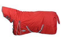WeatherBeeta ComFiTec Classic Combo Neck Lite Horse Rug, Red/Silver/Navy, 6'6