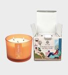 EKAM | 3 Wick Soy Wax Scented Candle | 35 Hours Burn Time | Long Lasting Premium Candles | Ideal for Home Décor, Gifting & Aromatherapy (Temple Bloom 1)